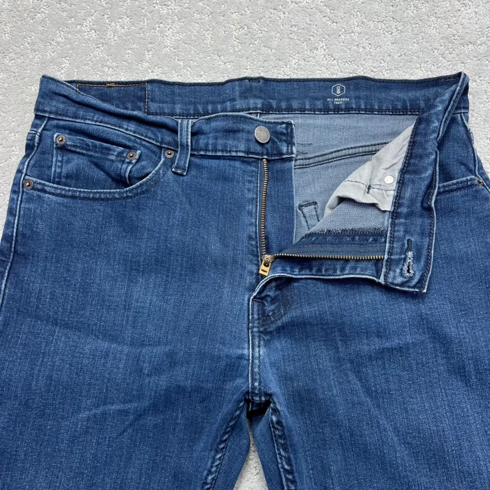 Levis 502 Jeans 33x30(34x28) Regular Taper Blue Denim Stretch All Seasons Tech